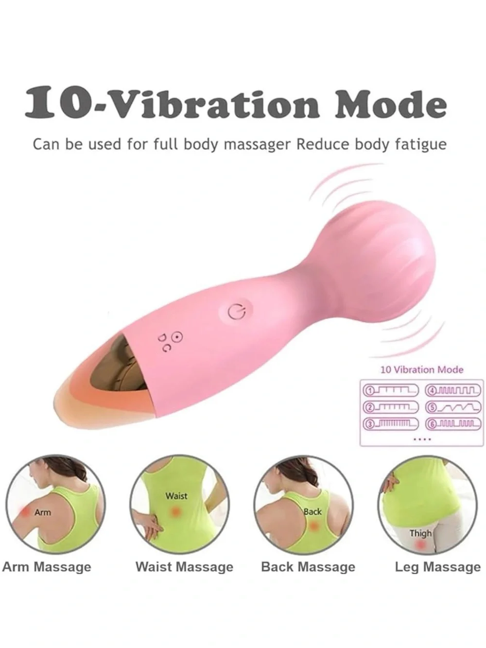 Silicone Skin-Friendly Handheld Body Massager- NEW SEALED